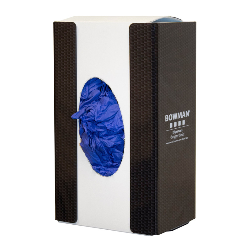 Glove Box Dispenser Black Carbon Squares